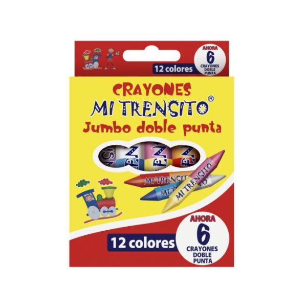 Crayón doble punta 12 colores x 6 Unidades