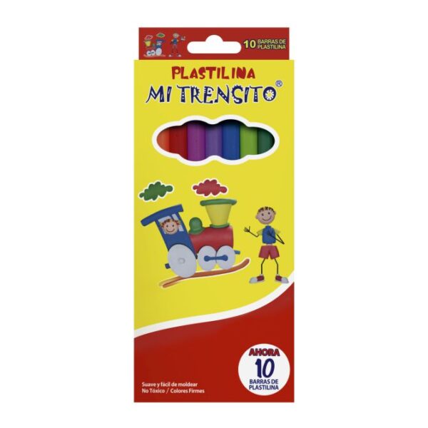 Plastilina Larga x 10 Colores